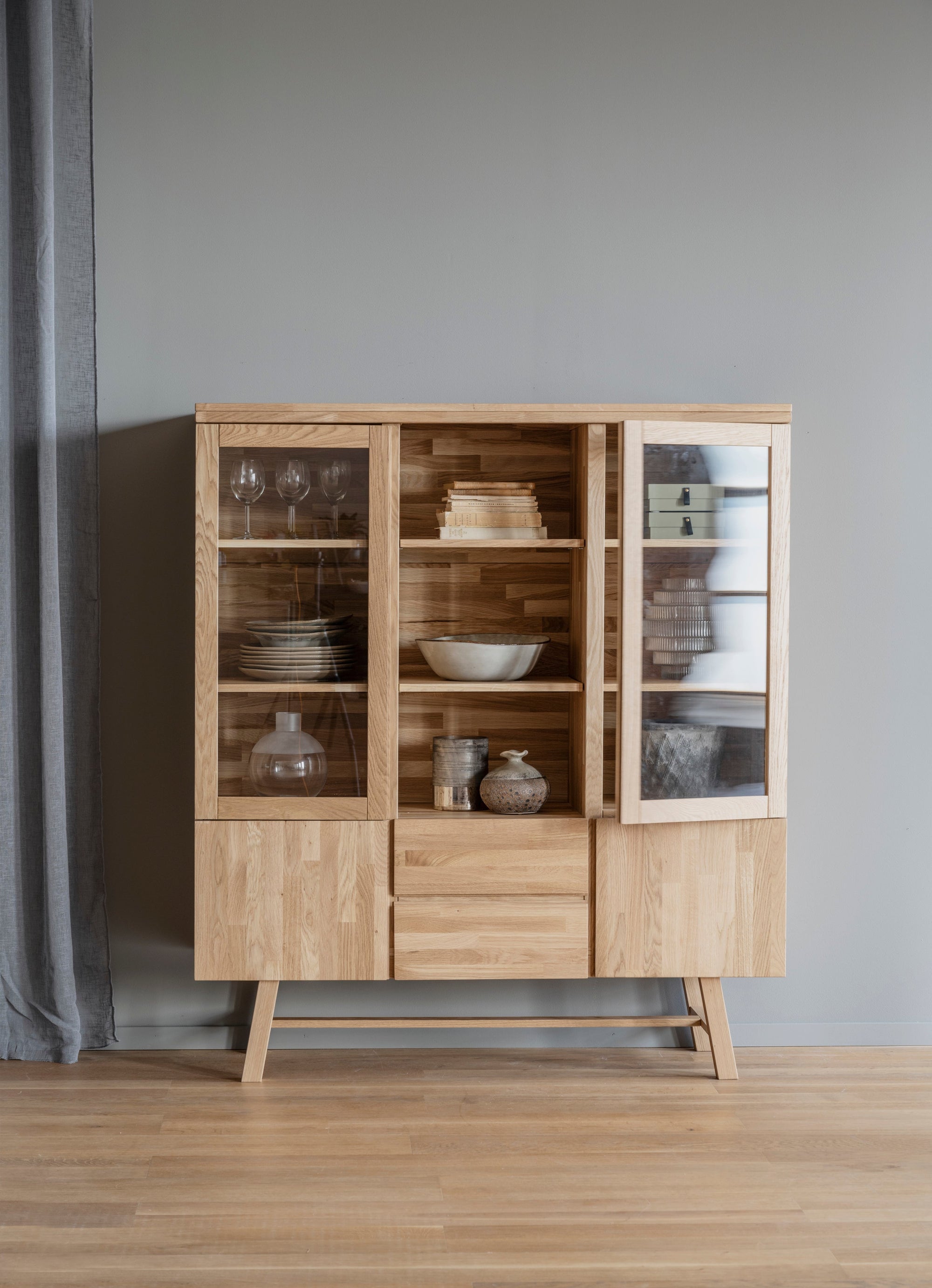 BROOKLYN Oak Vitrine 130 CM – Oak – 4