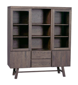 BROOKLYN Oak Vitrine 130 CM – Dark brown – 5