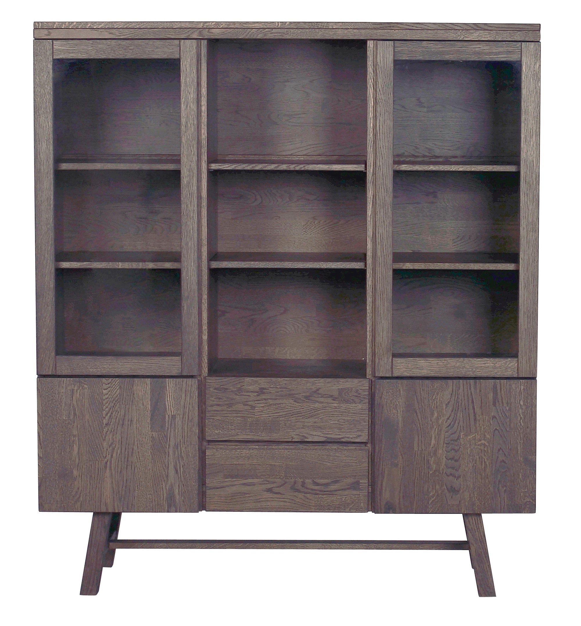 BROOKLYN Oak Vitrine 130 CM – Dark brown – 1