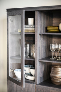 BROOKLYN Oak Vitrine 130 CM – Dark brown – 3