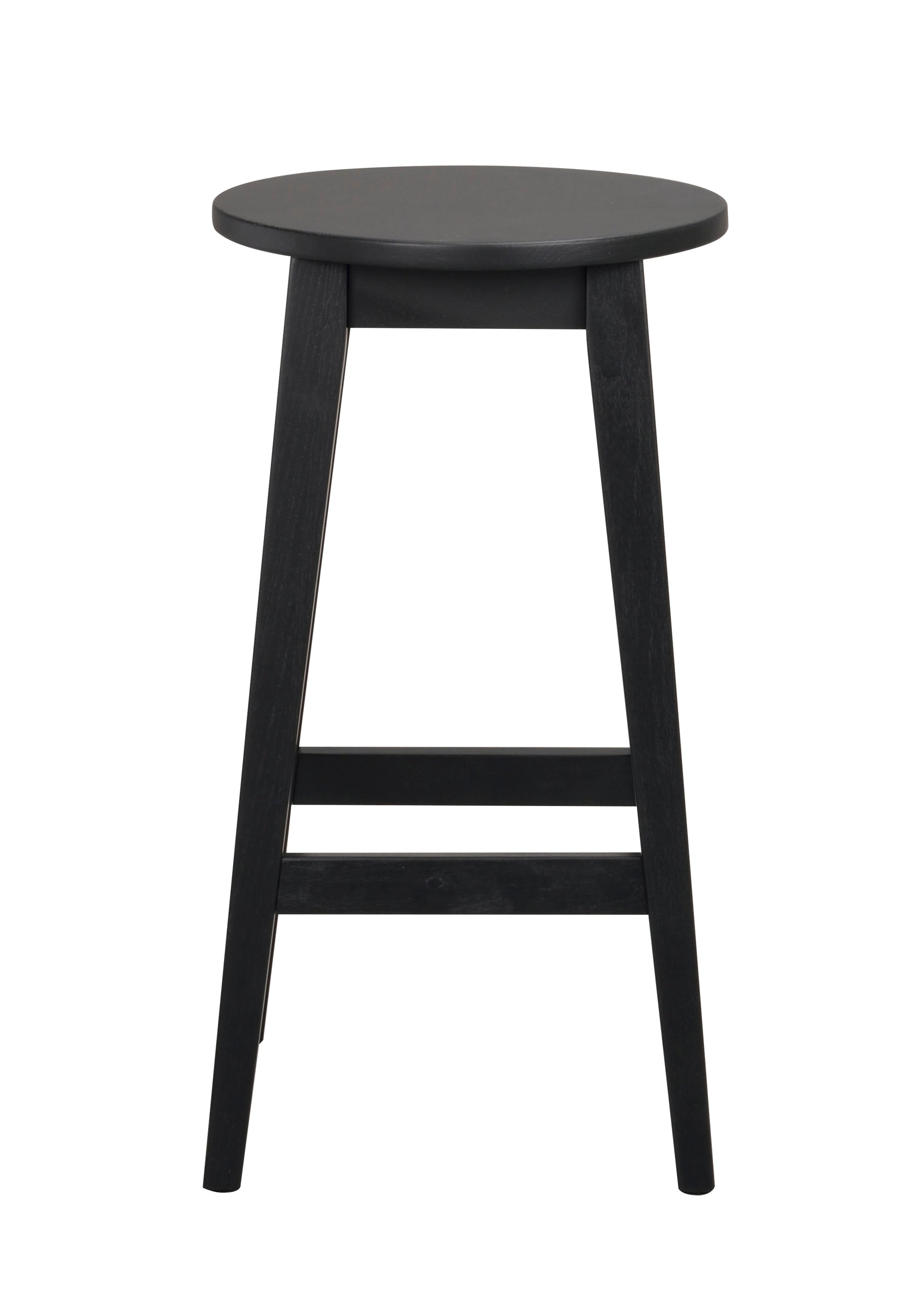 AUSTIN Set of 2 Bar Chairs – black lacquered oak – 1