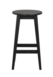 AUSTIN Set of 2 Bar Chairs – black lacquered oak – 1