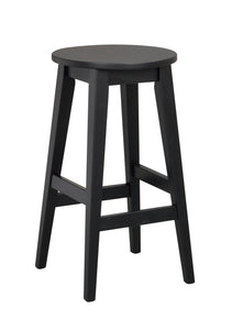 AUSTIN Set of 2 Bar Chairs – black lacquered oak – 7