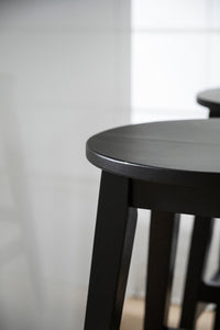 AUSTIN Set of 2 Bar Chairs – black lacquered oak – 4