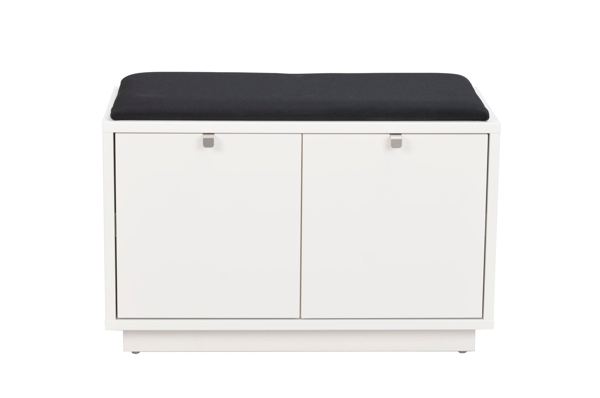 CONFETTI 2 Drawer Bench – White / black fabric – 1