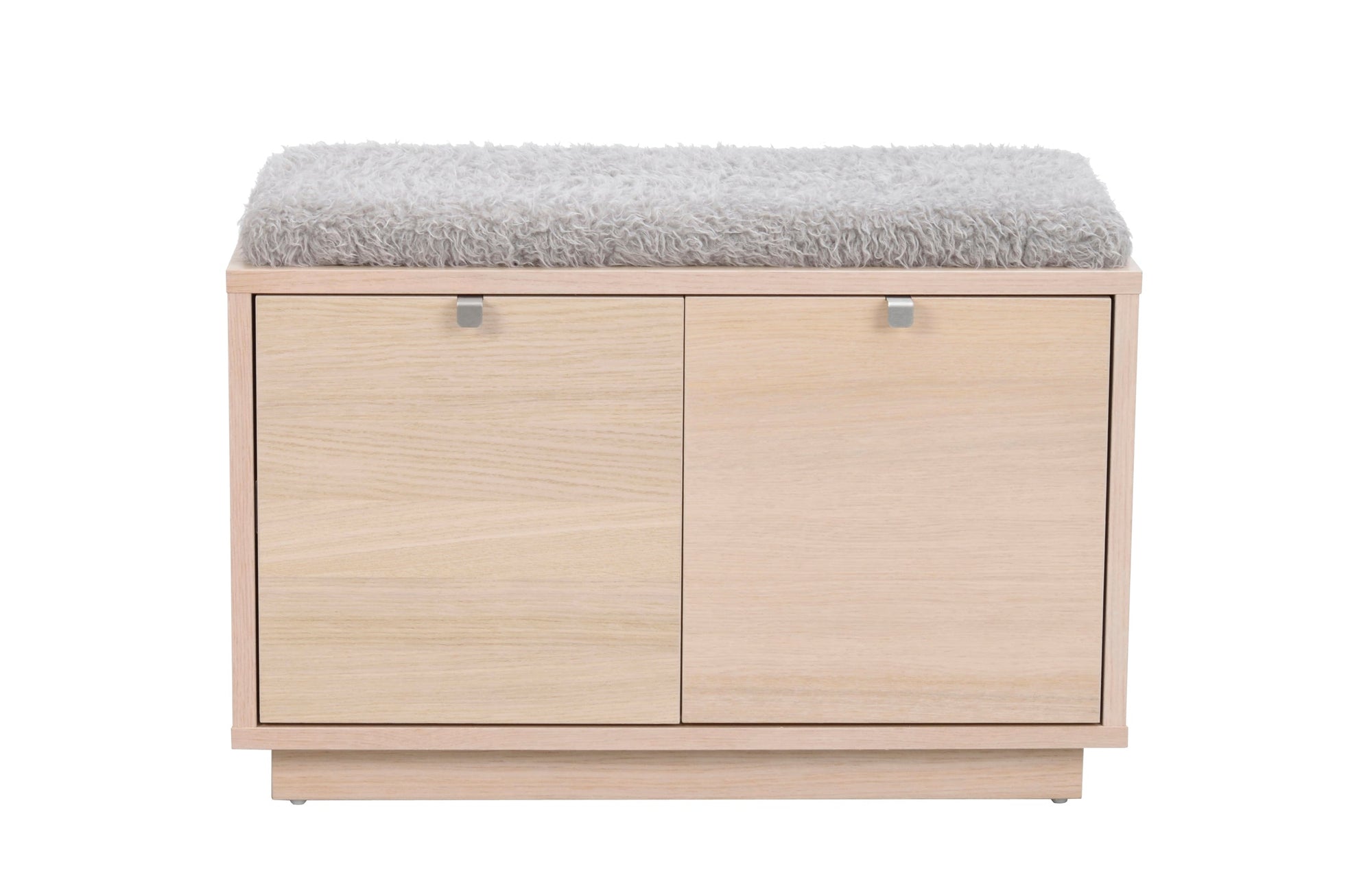 CONFETTI 2 Drawer Bench – Whitewash oak / grey sheep look – 1