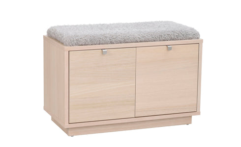 CONFETTI 2 Drawer Bench – Whitewash oak / grey sheep look – 2