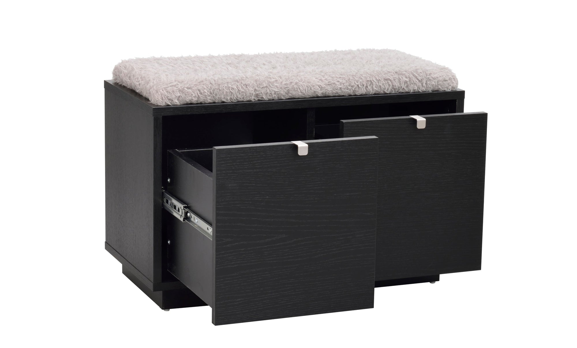 CONFETTI 2 Drawer Bench – Black stained Oak / grey sheep look – 5
