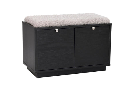 CONFETTI 2 Drawer Bench – Black stained Oak / grey sheep look – 4