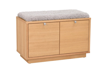 CONFETTI 2 Drawer Bench – Oiled oak / grey sheep look – 7