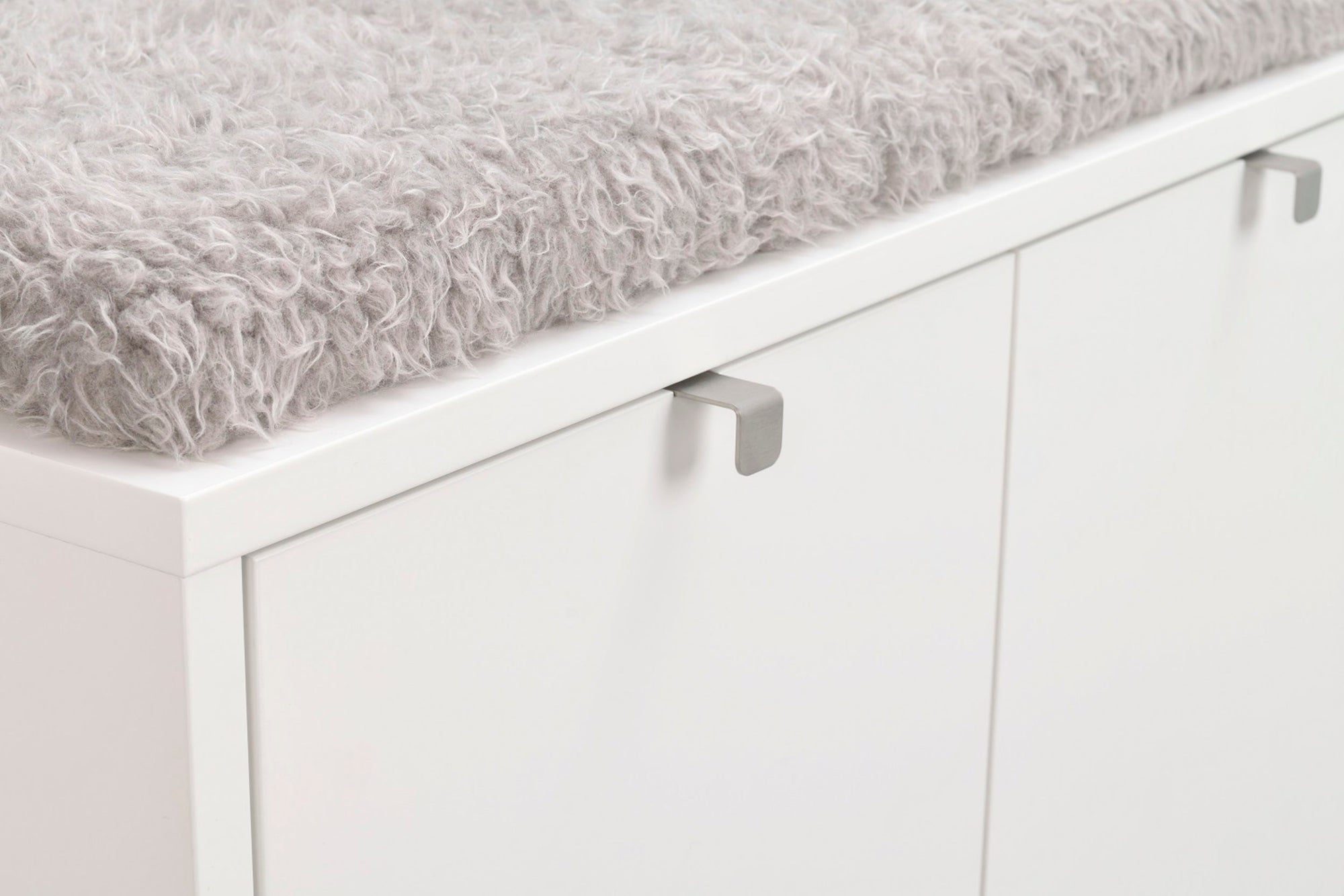 CONFETTI 3 Drawer Bench – White / grey sheep look – 7