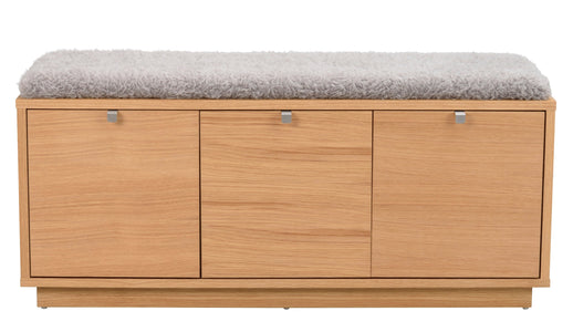 CONFETTI 3 Drawer Bench – Oiled oak / grey sheep look – 1