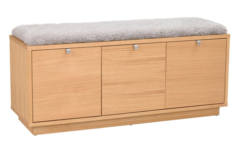 CONFETTI 3 Drawer Bench – Oiled oak / grey sheep look – 2
