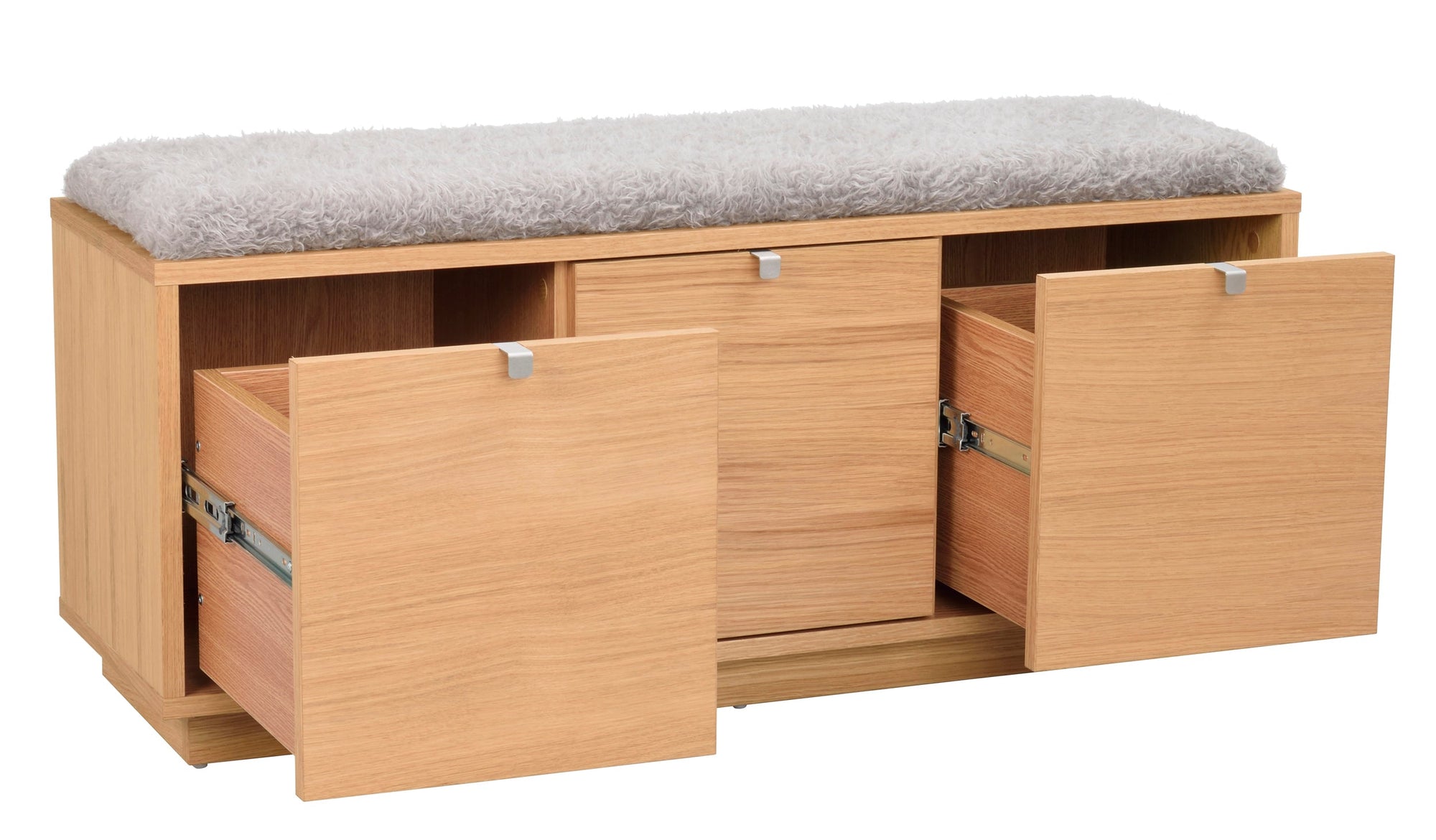 CONFETTI 3 Drawer Bench – Oiled oak / grey sheep look – 3