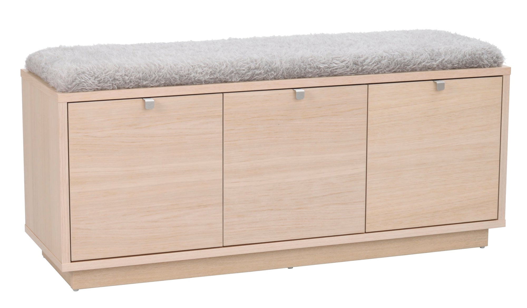 CONFETTI 3 Drawer Bench – Whitewash oak / grey sheep look – 3
