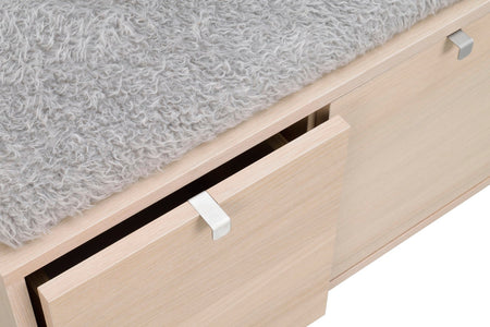 CONFETTI 2 Drawer Bench – Whitewash oak / grey sheep look – 4