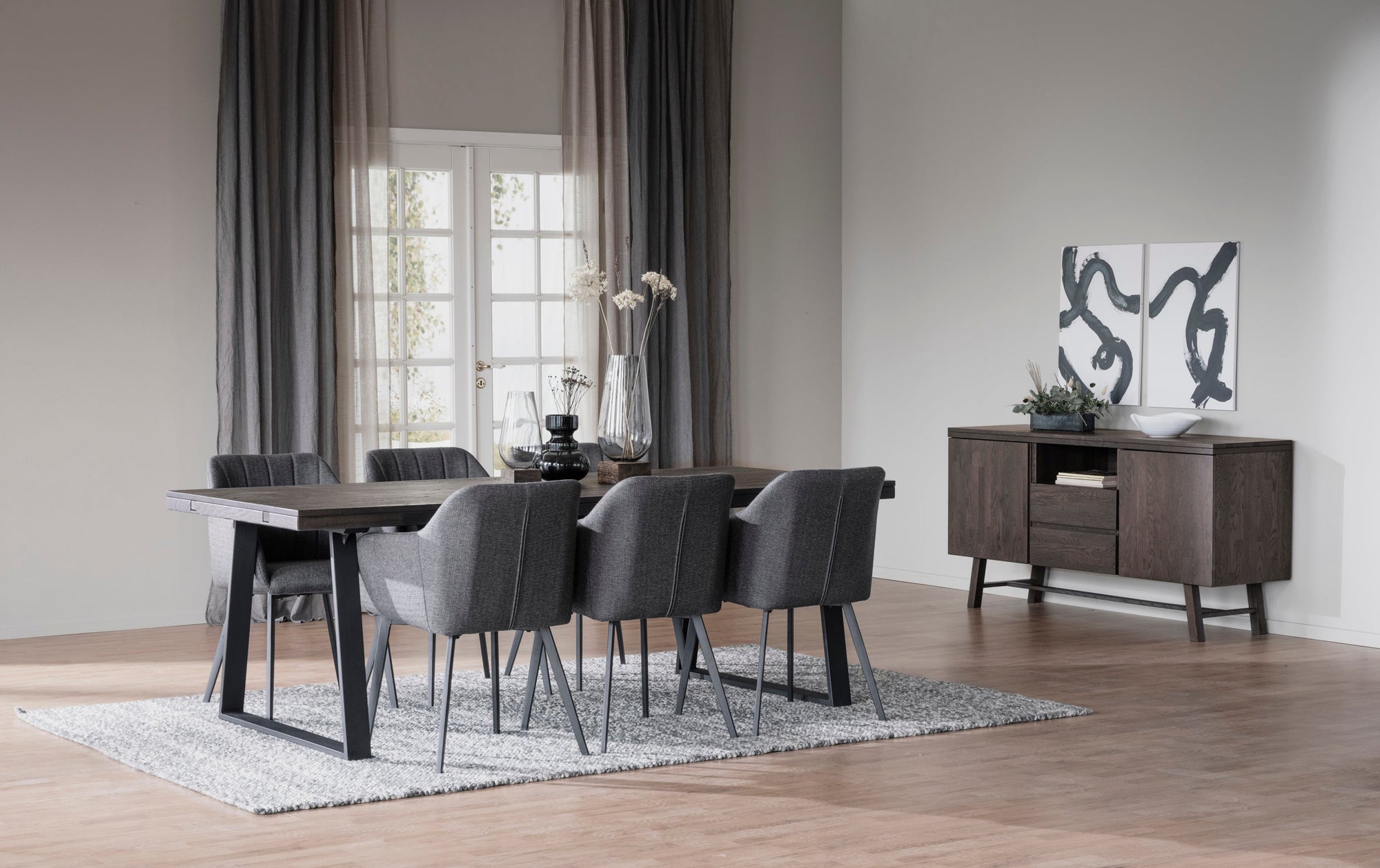 BROOKLYN U Legs Smoked OAK Dining Table 220/320CM – Dining table – 8