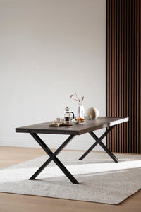 BROOKLYN X Legs Smoked OAK Dining Table 220/320CM – Dining table – 6