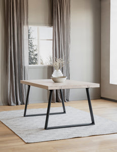 BROOKLYN U Legs Dining Table 170CM/270CM – Whitewash oak / Standard table – 170 cm – 2