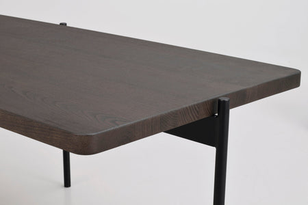 SHELTON Coffee Table 95CM & 145CM – Medium – 145 x 60 cm / brown ash/black metal – 8