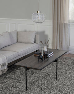 SHELTON Coffee Table 95CM & 145CM – Medium – 145 x 60 cm / brown ash/black metal – 2