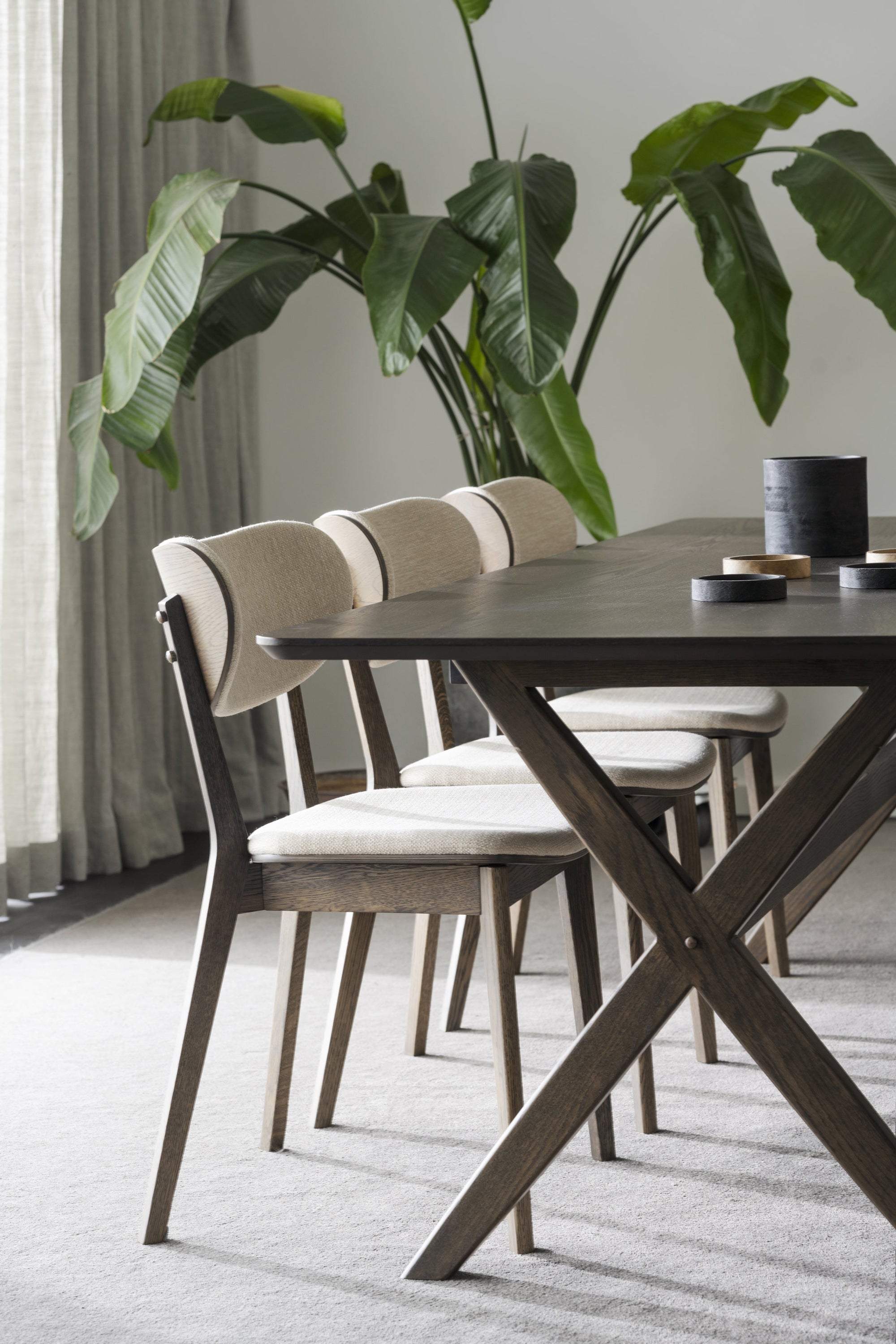 KATO Set of 2 Brown Oak Chairs – Default Title – 3