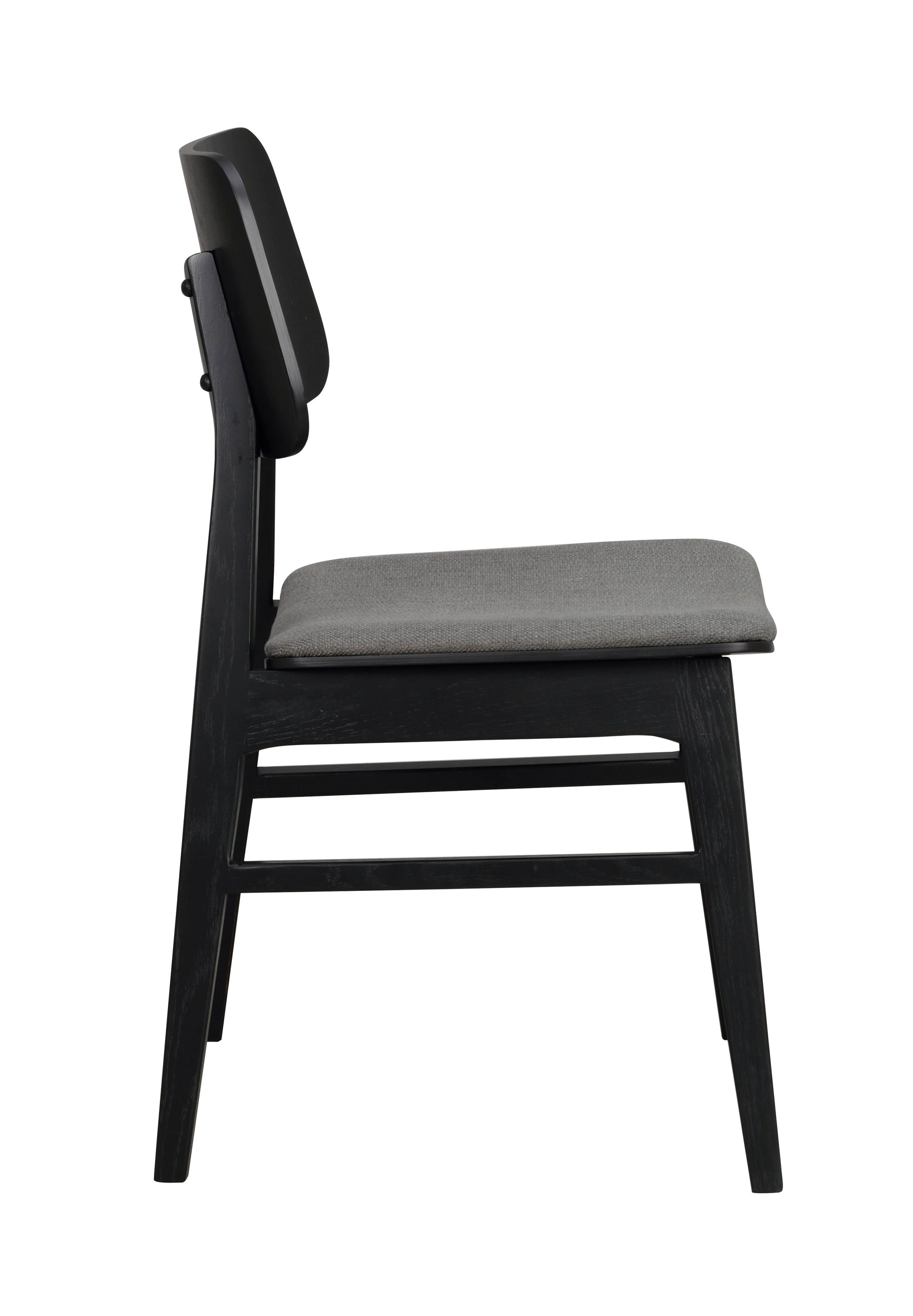 NAGANO Set of 2 Chairs – black oak/dark grey fabric – 5