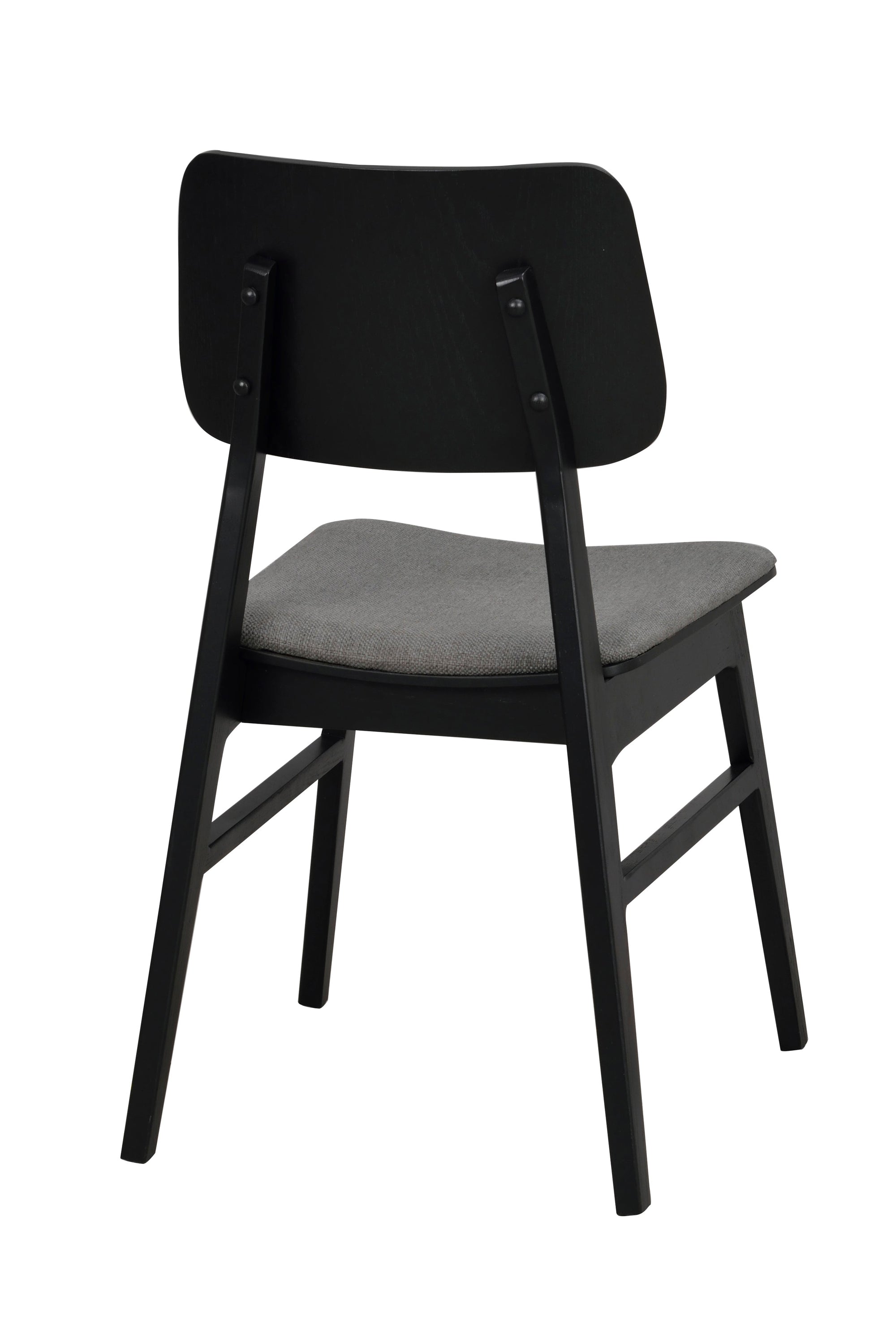 NAGANO Set of 2 Chairs – black oak/dark grey fabric – 6