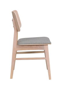 NAGANO Set of 2 Chairs – whitewash oak/light grey fabric – 6