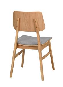 NAGANO Set of 2 Chairs – oak/light grey fabric – 6