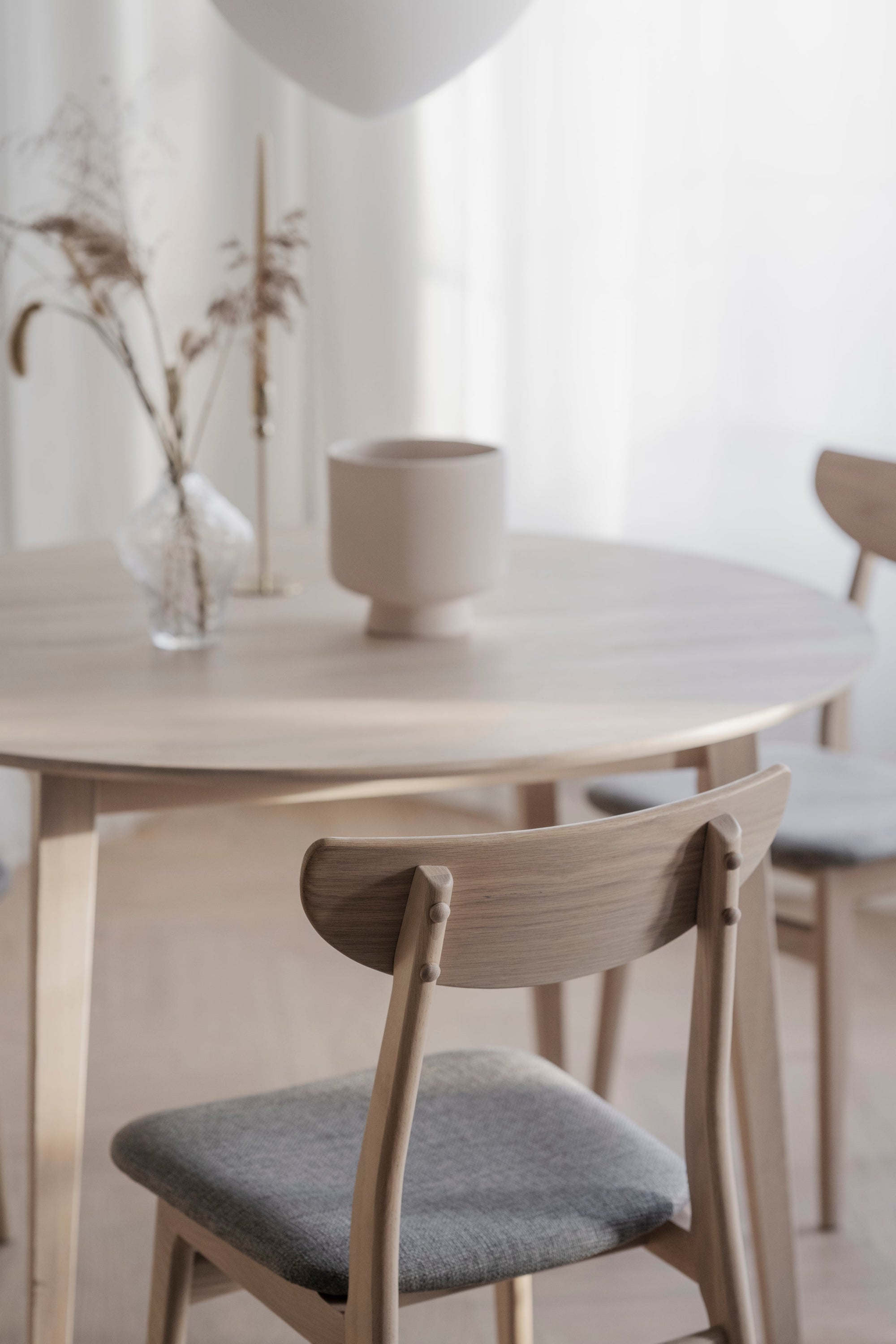 RODHAM Set of 2 Chairs – white wash oak/light grey – 3