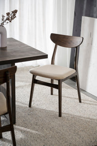 RODHAM Set of 2 Chairs – brown oak/beige – 2