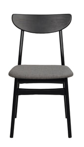 RODHAM Set of 2 Chairs – black oak/dark grey – 1