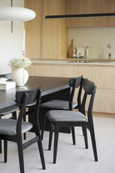 RODHAM Set of 2 Chairs – black oak/dark grey – 2