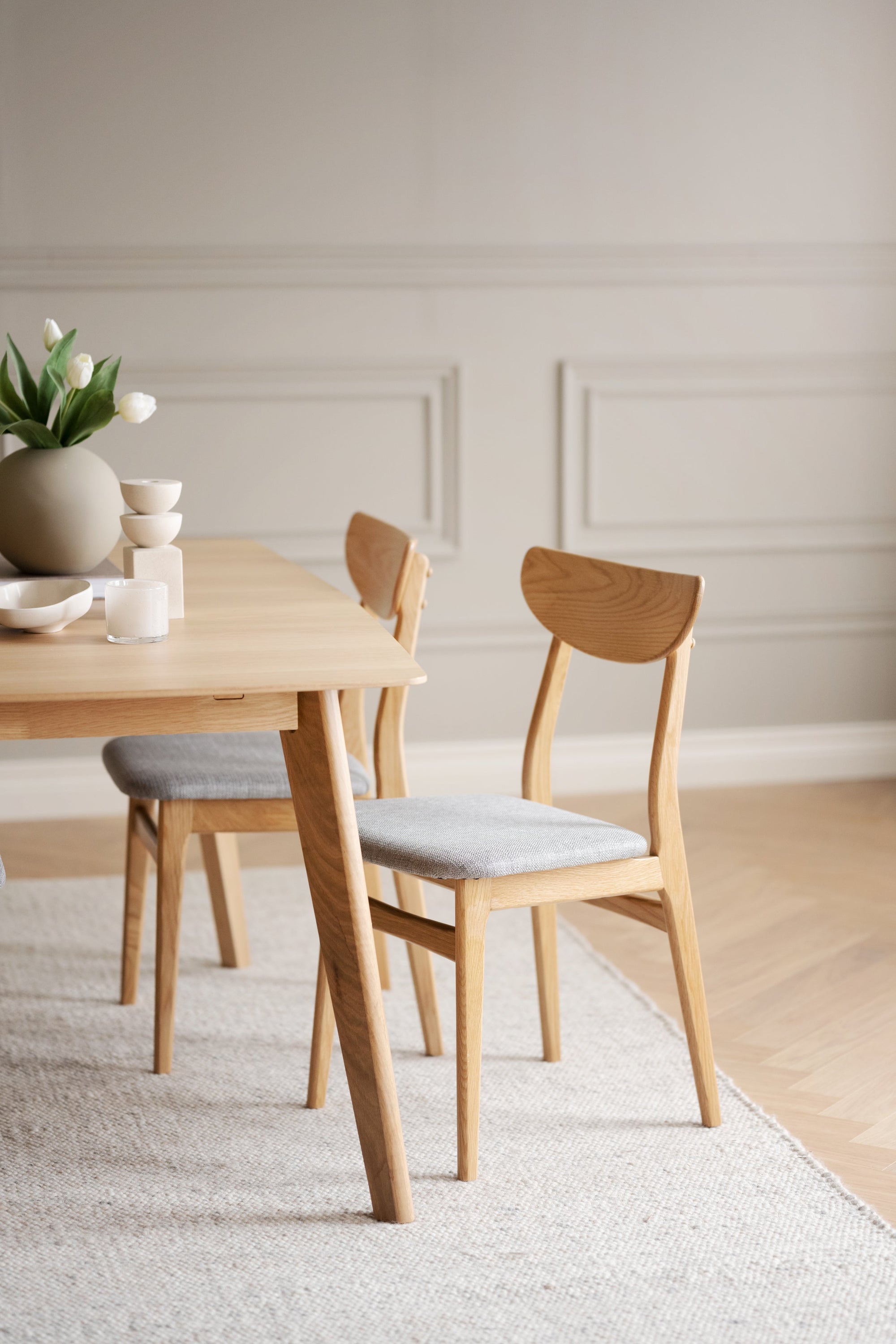 RODHAM Set of 2 Chairs Stock – oak/light grey – 2