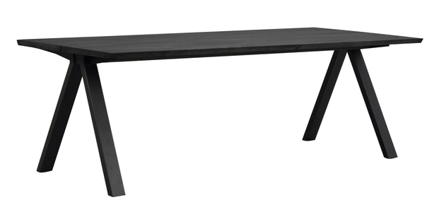 CARRADALE V-Leg Dining Table 220 to 320CM – Black oak / Standard 220 CM – 2