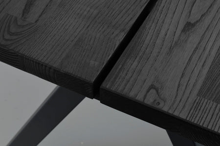 CARRADALE V-Leg Dining Table 220 to 320CM – Black oak / Standard 220 CM – 3