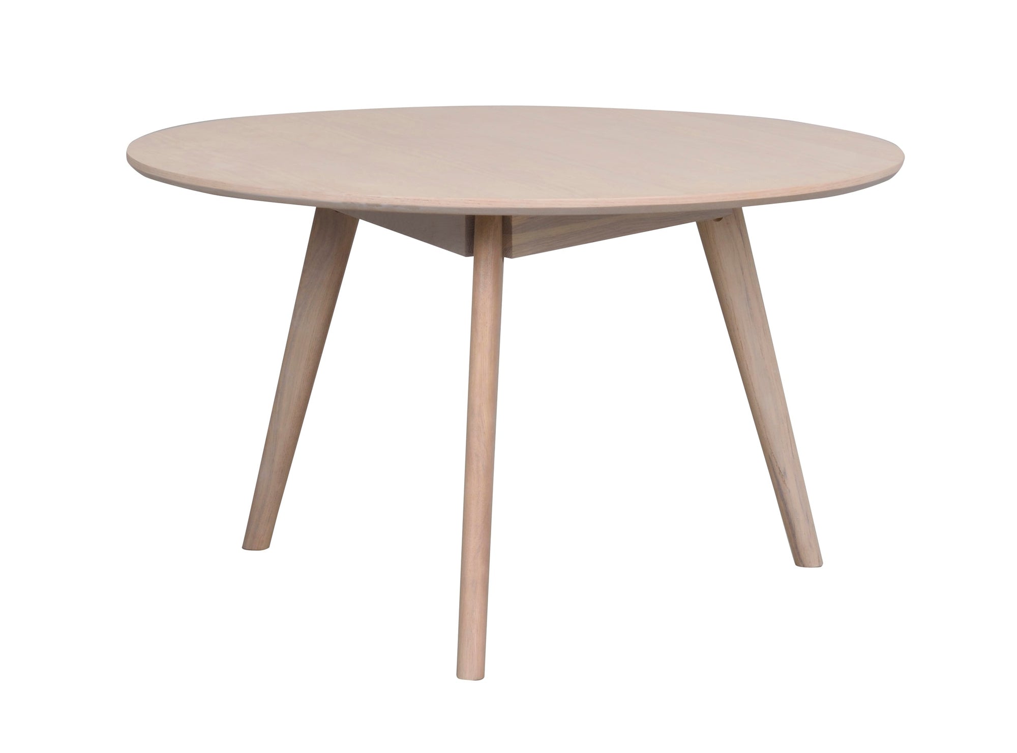 YUMI Coffee Table – Round / Lacquered veneered whitewash oak – 1