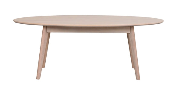 YUMI Coffee Table – Oval / Lacquered veneered whitewash oak – 1
