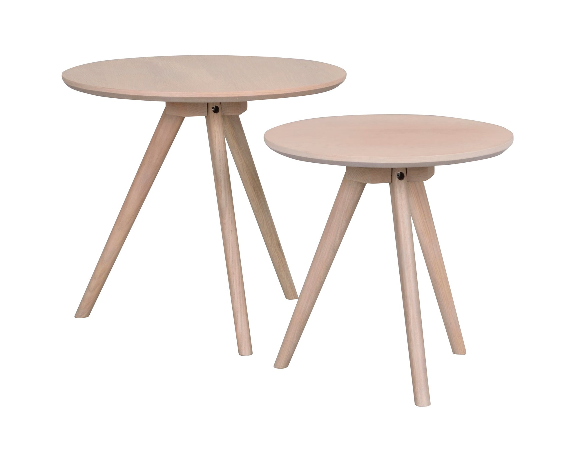 Yumi Nesting Tables – Whitewash Oak – 1