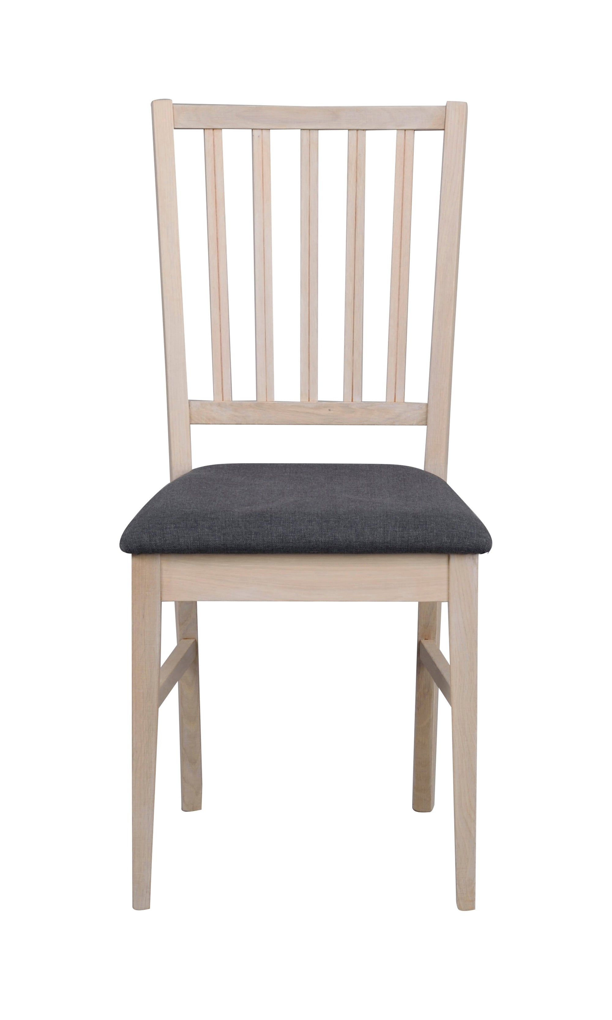 FILIPPA Set of 2 Chairs – Whitewashed/grey fabric – 1