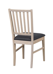 FILIPPA Set of 2 Chairs – Whitewashed/grey fabric – 6