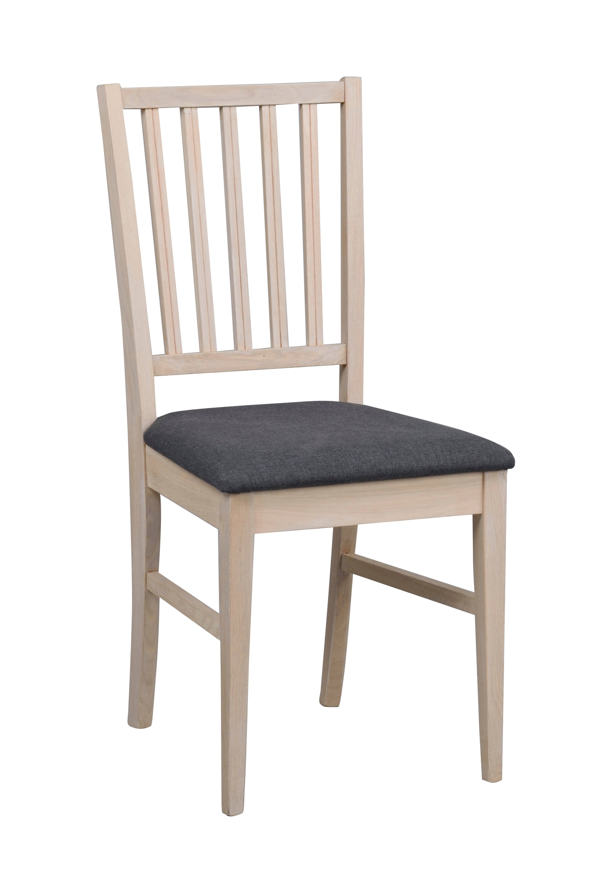 FILIPPA Set of 2 Chairs – Whitewashed/grey fabric – 4
