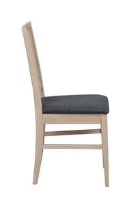 FILIPPA Set of 2 Chairs – Whitewashed/grey fabric – 5