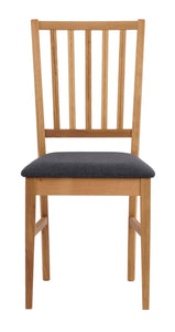 FILIPPA Set of 2 Chairs – Oak/grey fabric – 1