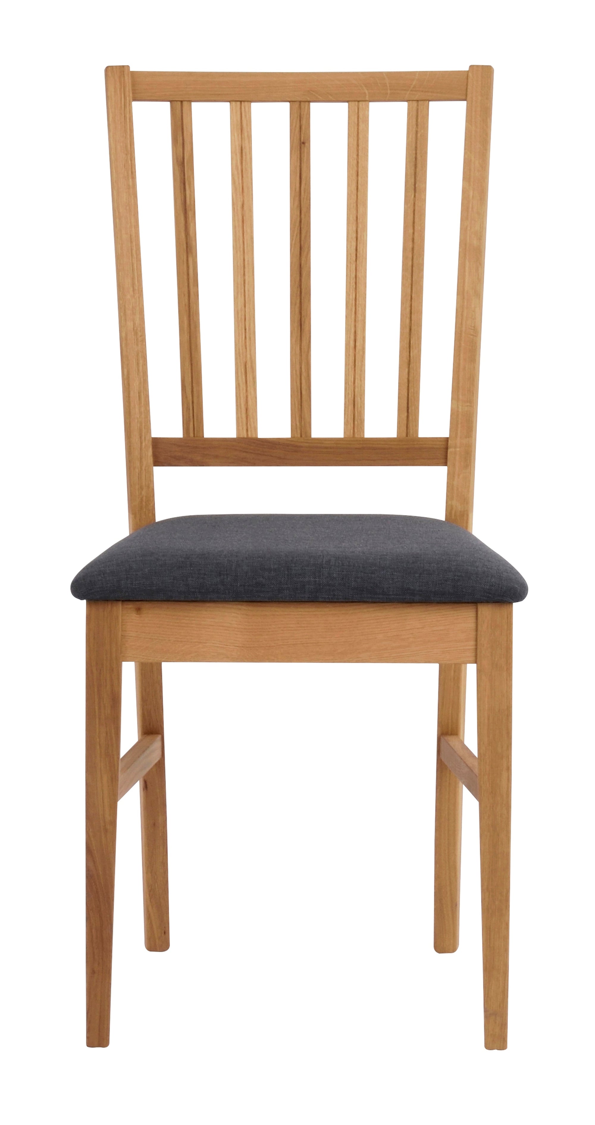 FILIPPA Set of 2 Chairs – Oak/grey fabric – 1