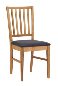 FILIPPA Set of 2 Chairs – Oak/grey fabric – 3