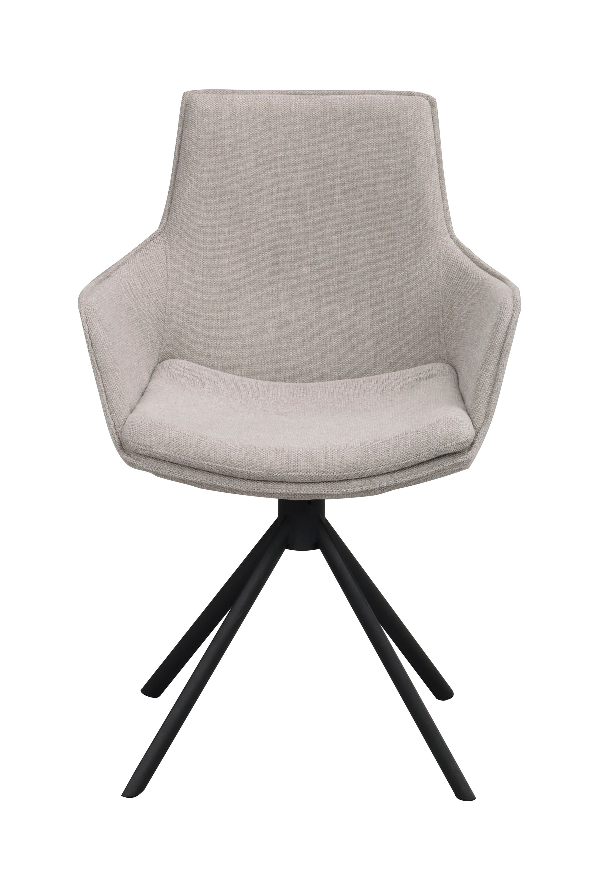 LOWELL Set of 2 Grey Swivel Armchairs – Default Title – 1