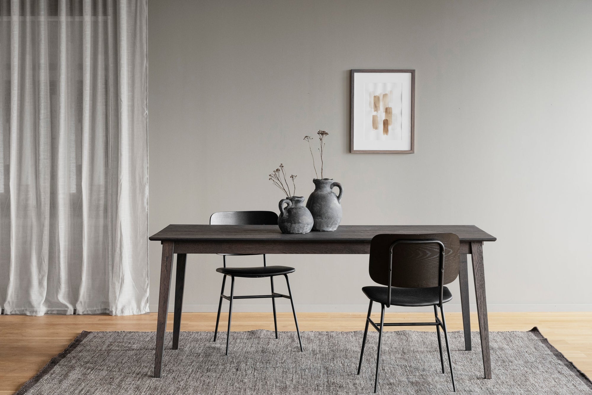 FILIPPA Dark Oak Dining Table 180CM/230CM/280CM – 180CM Standard table – 4