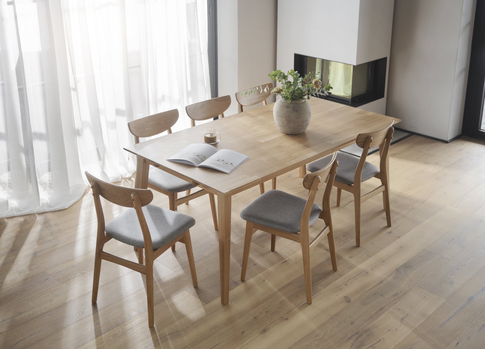 RODHAM Set of 2 Chairs Stock – oak/light grey – 6